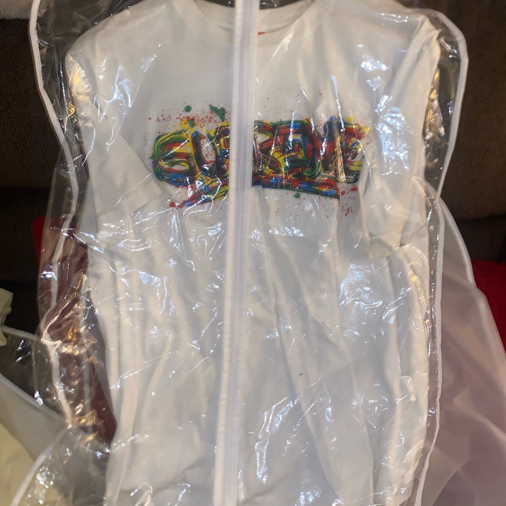 Supreme White Graphic Tee
